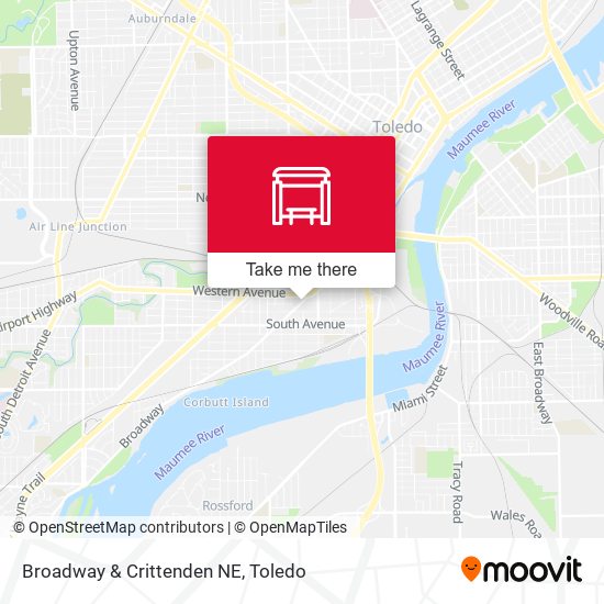 Broadway & Crittenden NE map