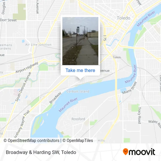 Broadway & Harding SW map