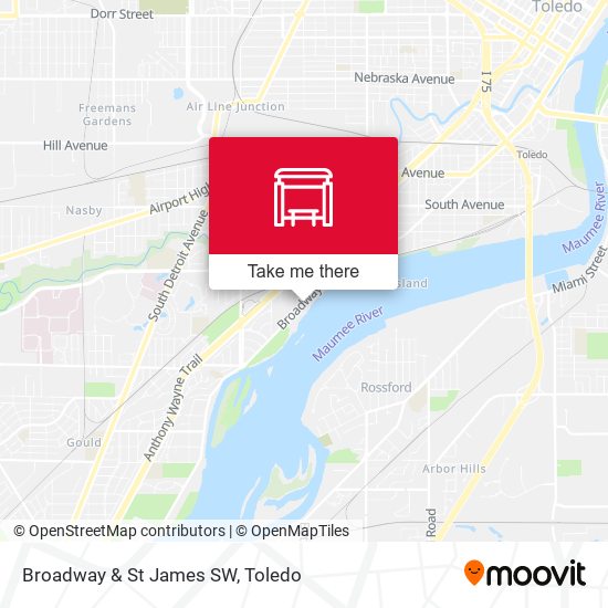 Broadway & St James SW map