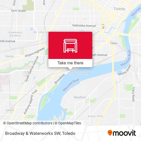 Mapa de Broadway & Waterworks SW