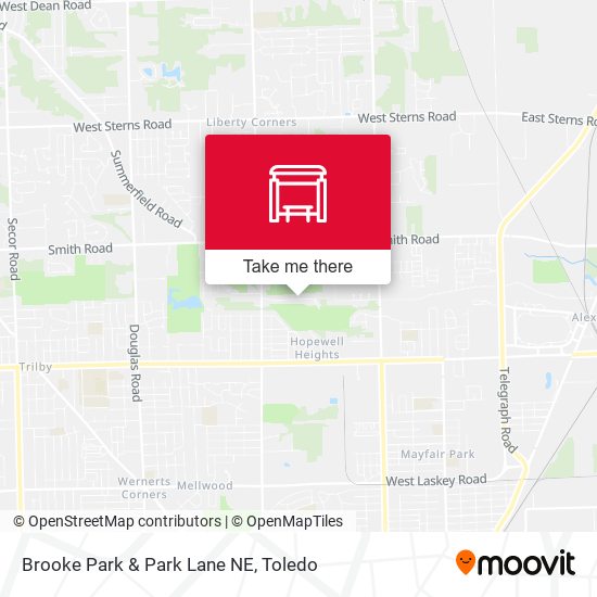 Brooke Park & Park Lane NE map