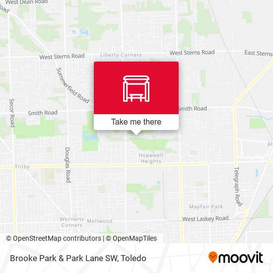 Brooke Park & Park Lane SW map