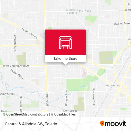 Central & Alisdale SW map