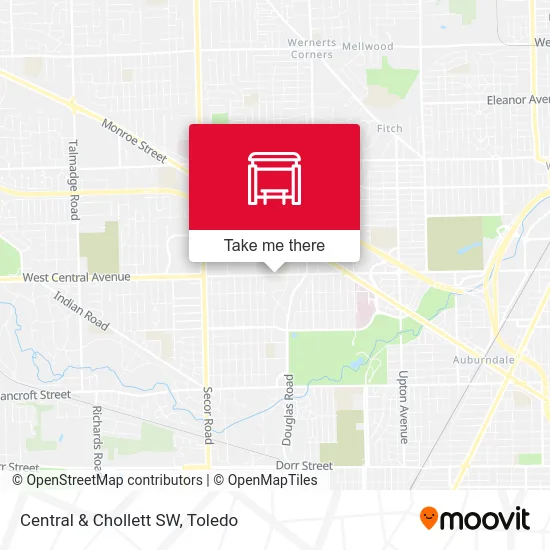 Central & Chollett SW map