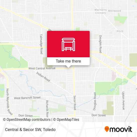 Central & Secor SW map