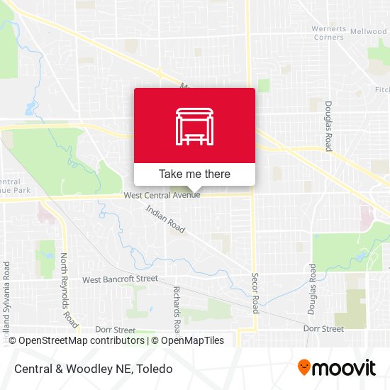 Central & Woodley NE map