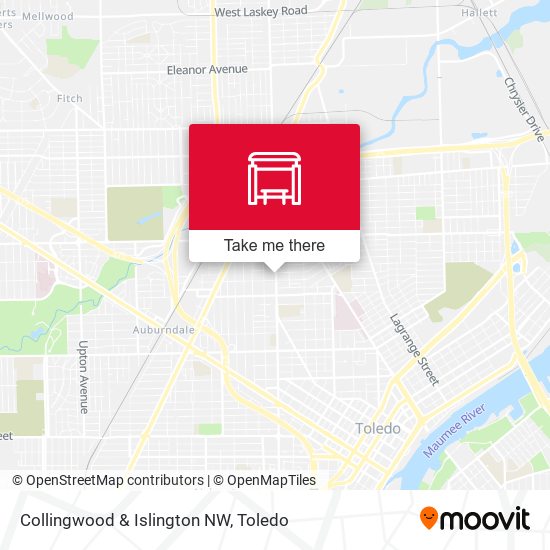 Collingwood & Islington NW map