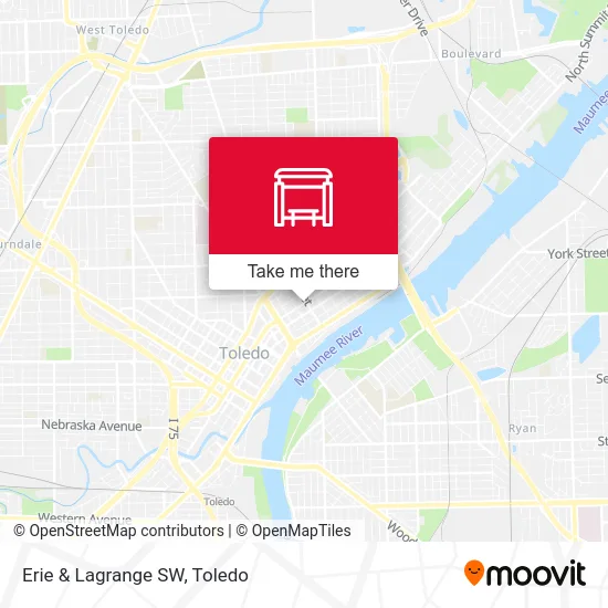 Erie & Lagrange SW map