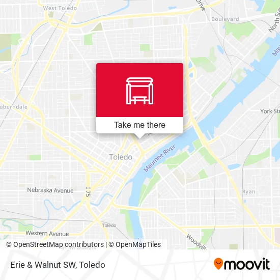 Mapa de Erie & Walnut SW