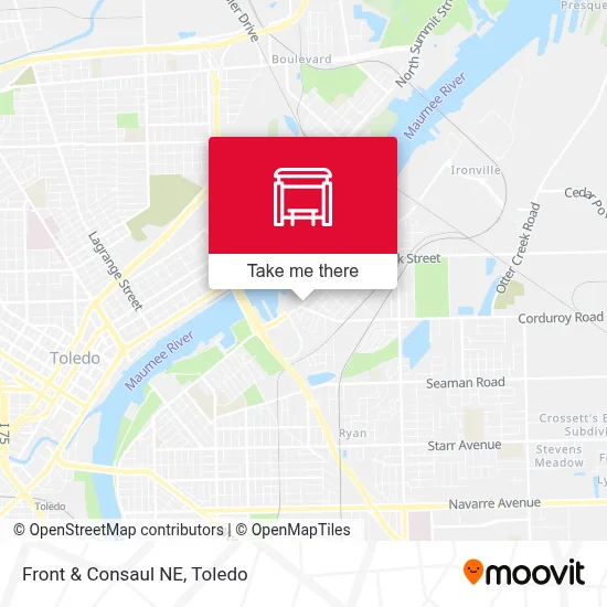 Front & Consaul NE map