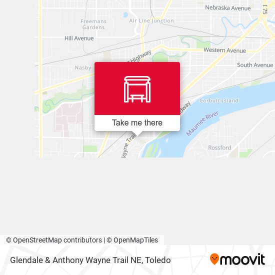 Glendale & Anthony Wayne Trail NE map