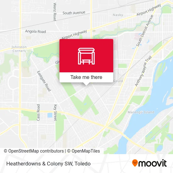 Heatherdowns & Colony SW map