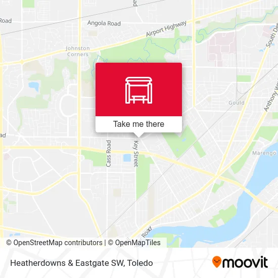 Heatherdowns & Eastgate SW map