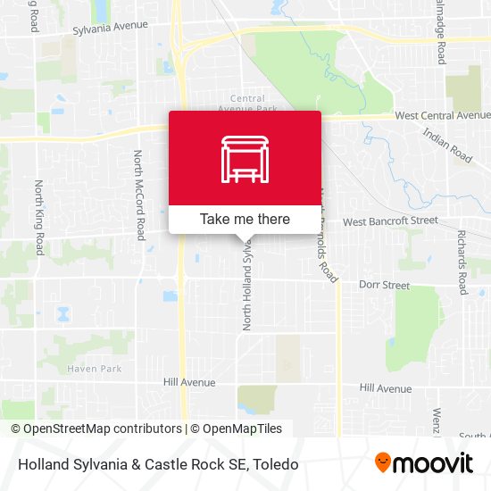 Holland Sylvania & Castle Rock SE map