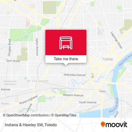 Indiana & Hawley SW map