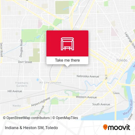 Indiana & Heston SW map