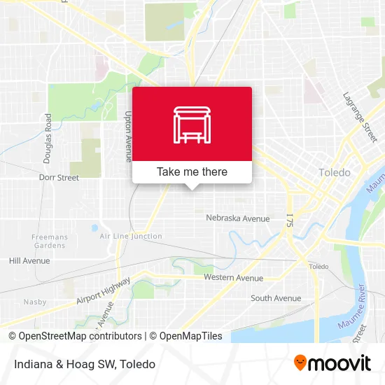 Indiana & Hoag SW map