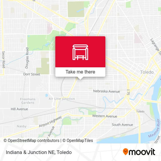 Indiana & Junction NE map