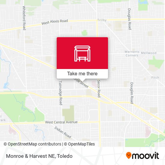 Monroe & Harvest NE map