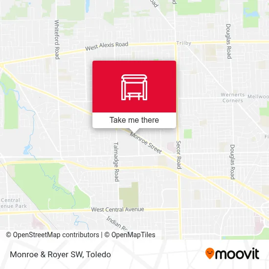 Monroe & Royer SW map