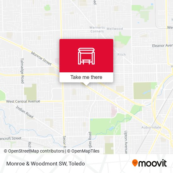 Monroe & Woodmont SW map