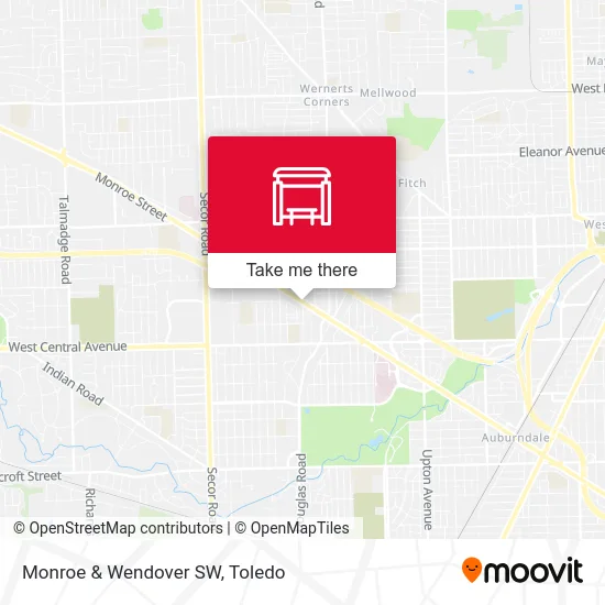 Monroe & Wendover SW map