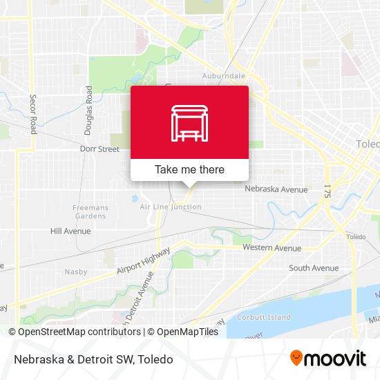 Mapa de Nebraska & Detroit SW