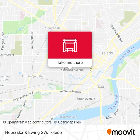 Nebraska & Ewing SW map
