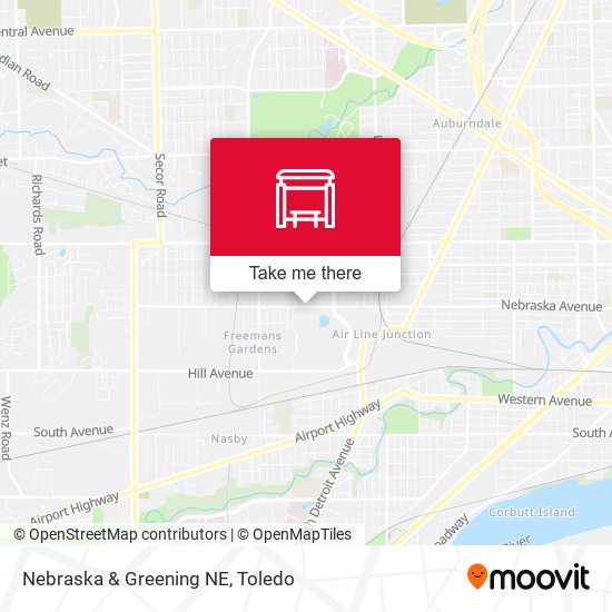 Mapa de Nebraska & Greening NE
