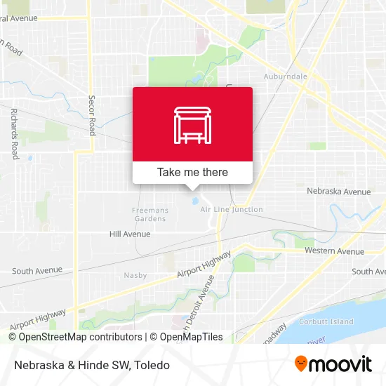 Nebraska & Hinde SW map