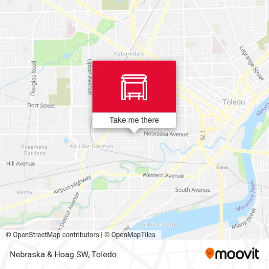 Nebraska & Hoag SW map