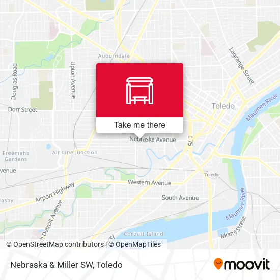Mapa de Nebraska & Miller SW