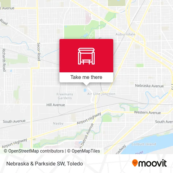 Nebraska & Parkside SW map