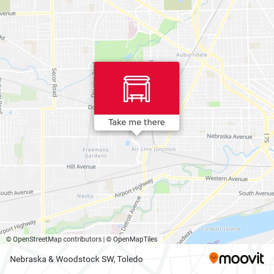 Mapa de Nebraska & Woodstock SW