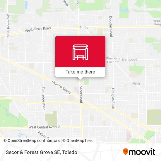 Secor & Forest Grove SE map