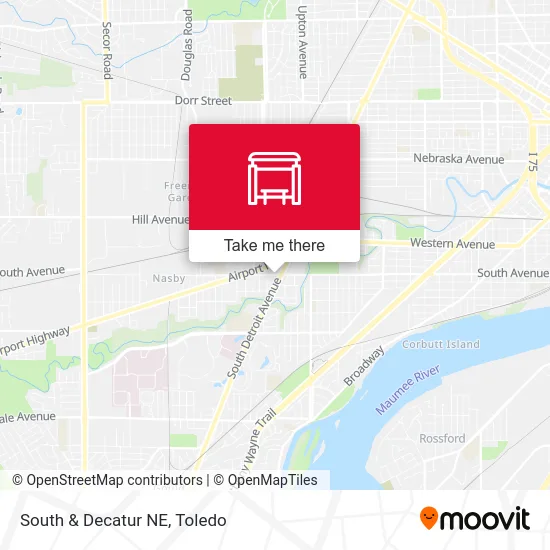 South & Decatur NE map