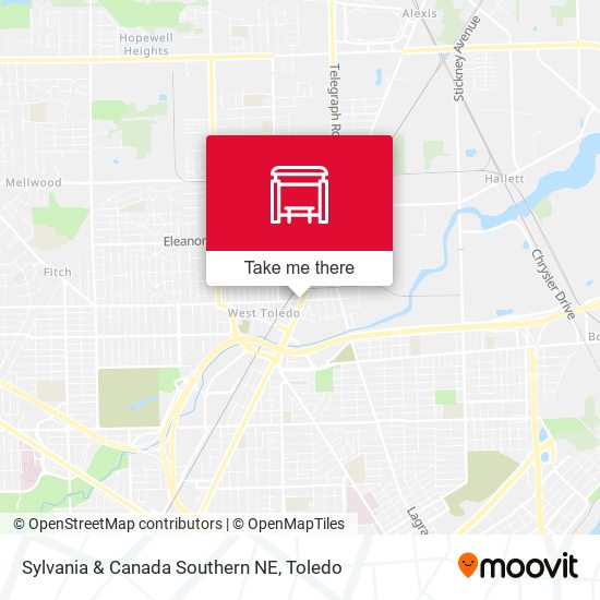 Sylvania & Canada Southern NE map
