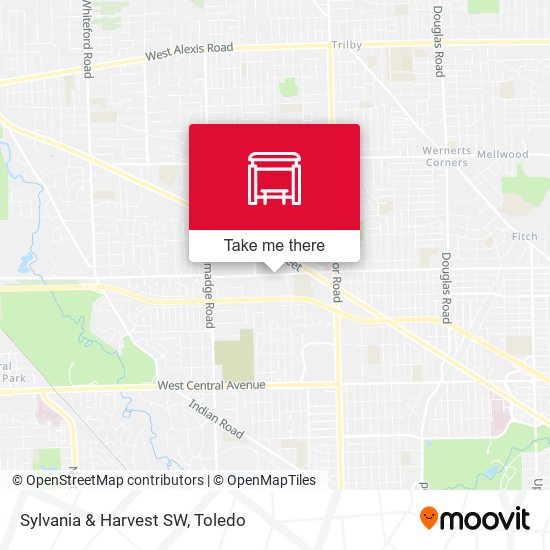 Sylvania & Harvest SW map