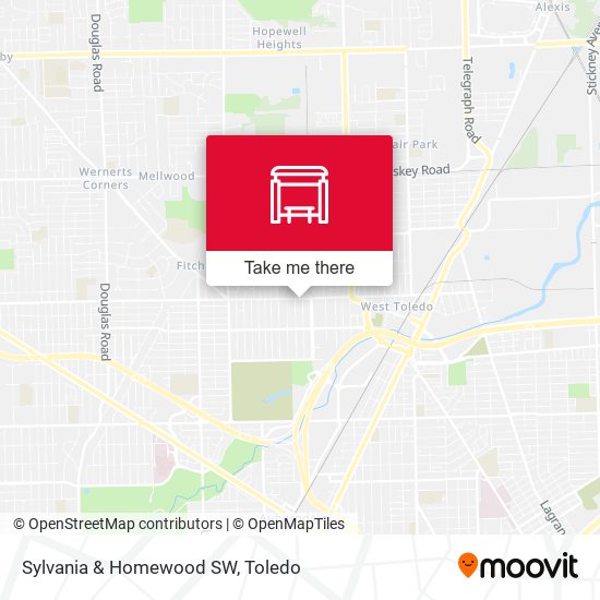 Sylvania & Homewood SW map