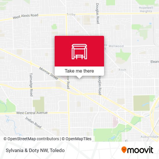 Sylvania & Doty NW map