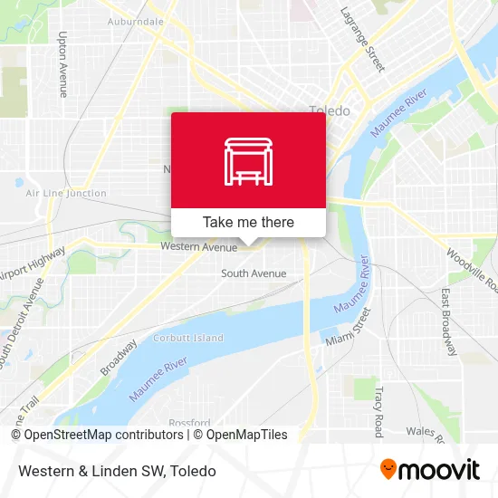 Western & Linden SW map