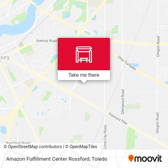 Mapa de Amazon Fulfillment Center Rossford