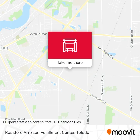 Mapa de Rossford Amazon Fulfillment Center