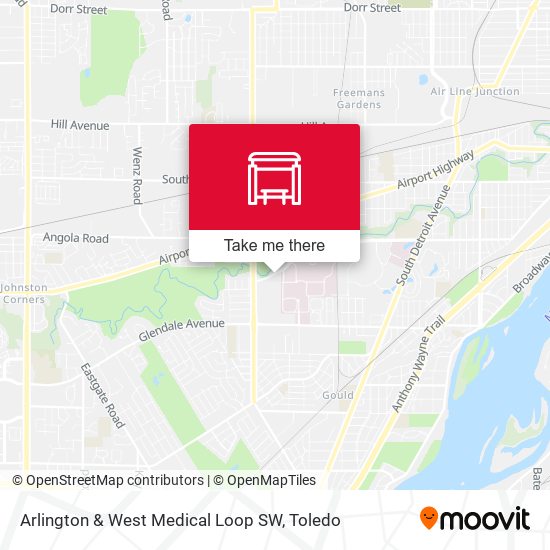 Mapa de Arlington & West Medical Loop SW