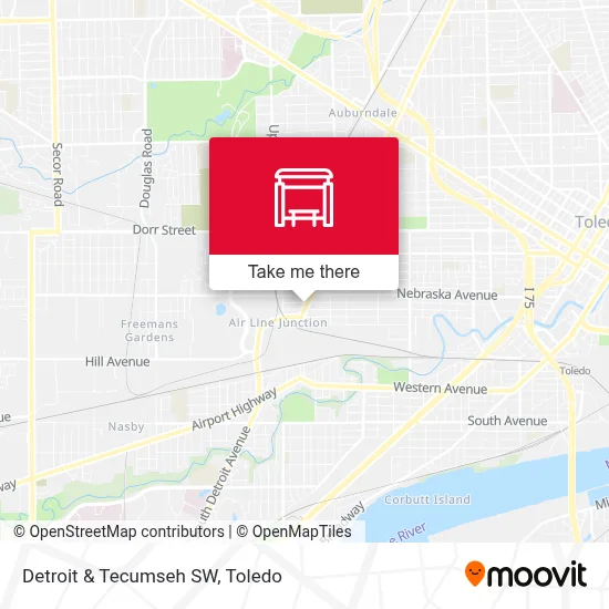 Detroit & Tecumseh SW map