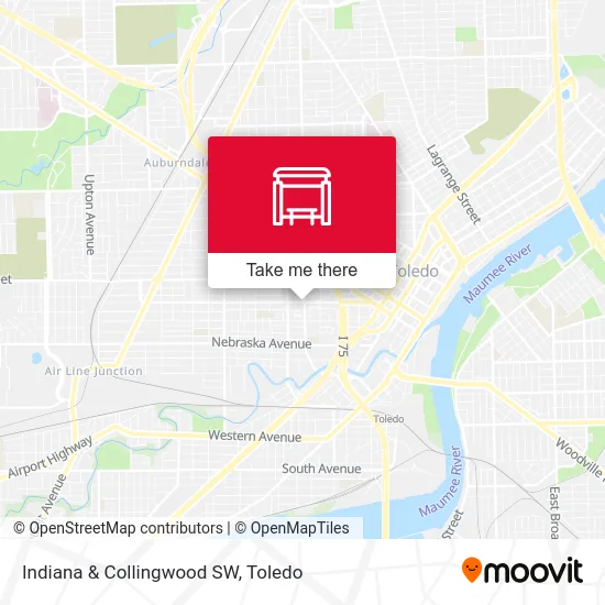 Indiana & Collingwood SW map