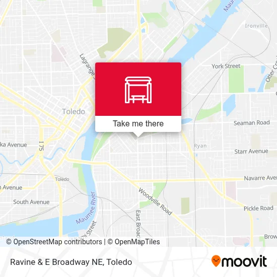 Ravine & E Broadway NE map