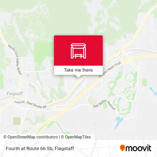 Fourth at Route 66 Sb map