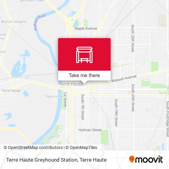 Terre Haute Greyhound Station map