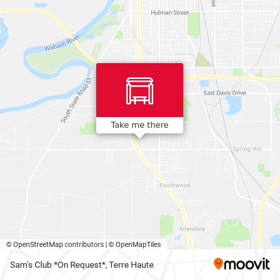 Sam's Club *On Request* map